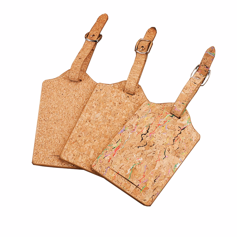 MOQ100 Cork Thickened Luggage Tag