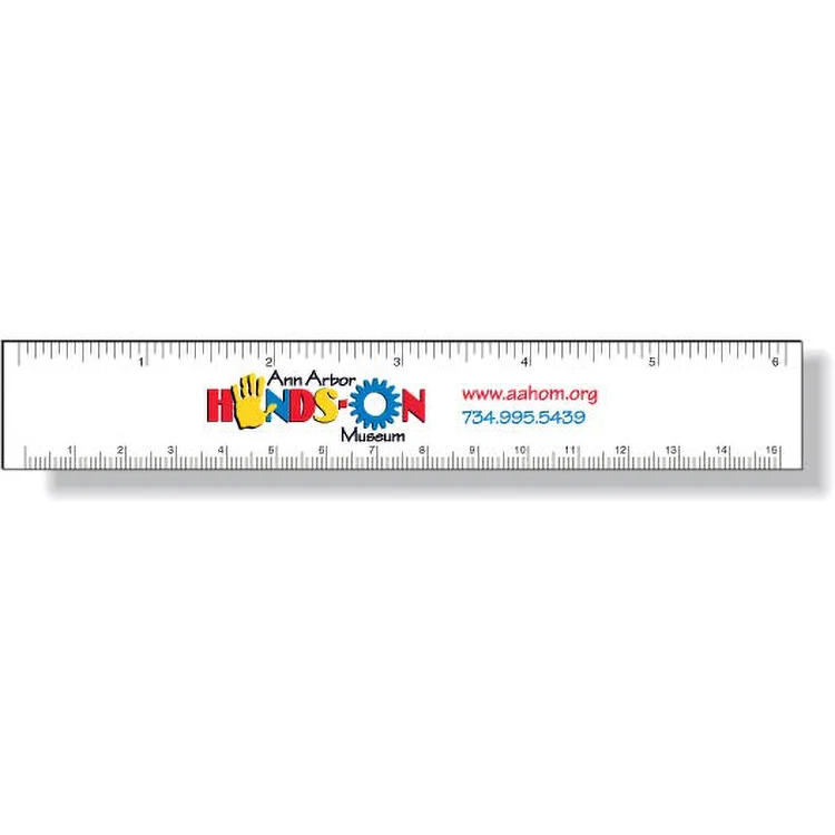 Stock Magnetic Ruler (1"x6.25"), Digital Full Colour, White Vinyl Topcoat 1