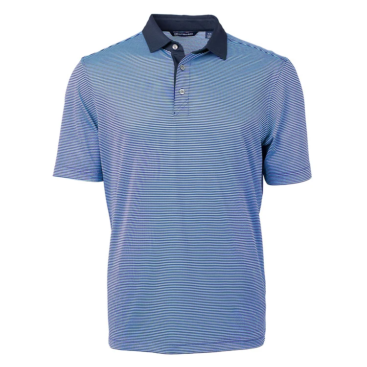 Cutter and Buck Virtue Eco Pique Micro Stripe Recycled Polo 1