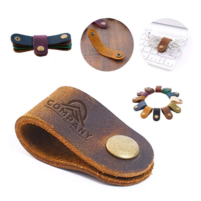 Handmade Practical Buckle Storage Genuine Leather Hub