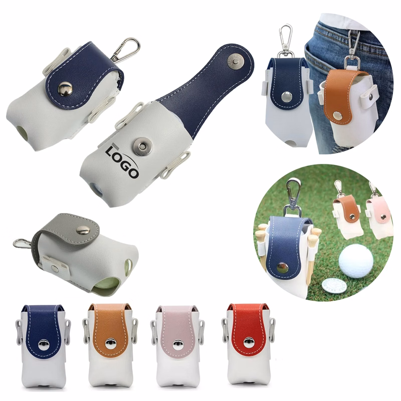 Leather Golf Ball Waist Bag
