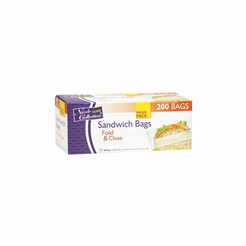 Sandwich Bags - Fold & Close 200 Count Kosher Certified