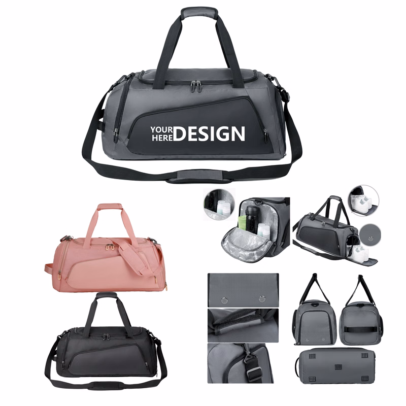 Polyester Large Capacity Independent Shoe Compartment Water-Repellent Travel Bag