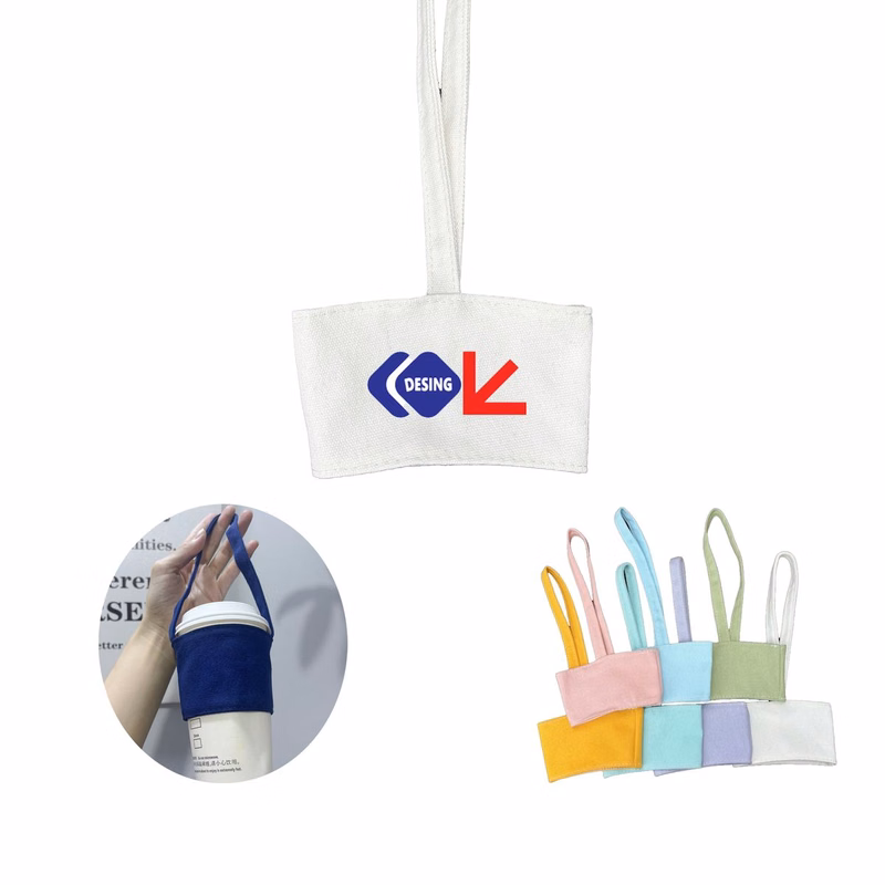Custom Printed Handheld Drink Cup Sleeves Milk Tea Insulated