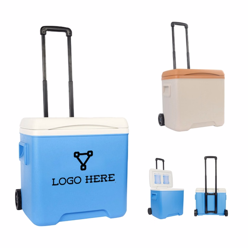 MOQ 50 Portable 32 Quart Wheeled Hard Cooler
