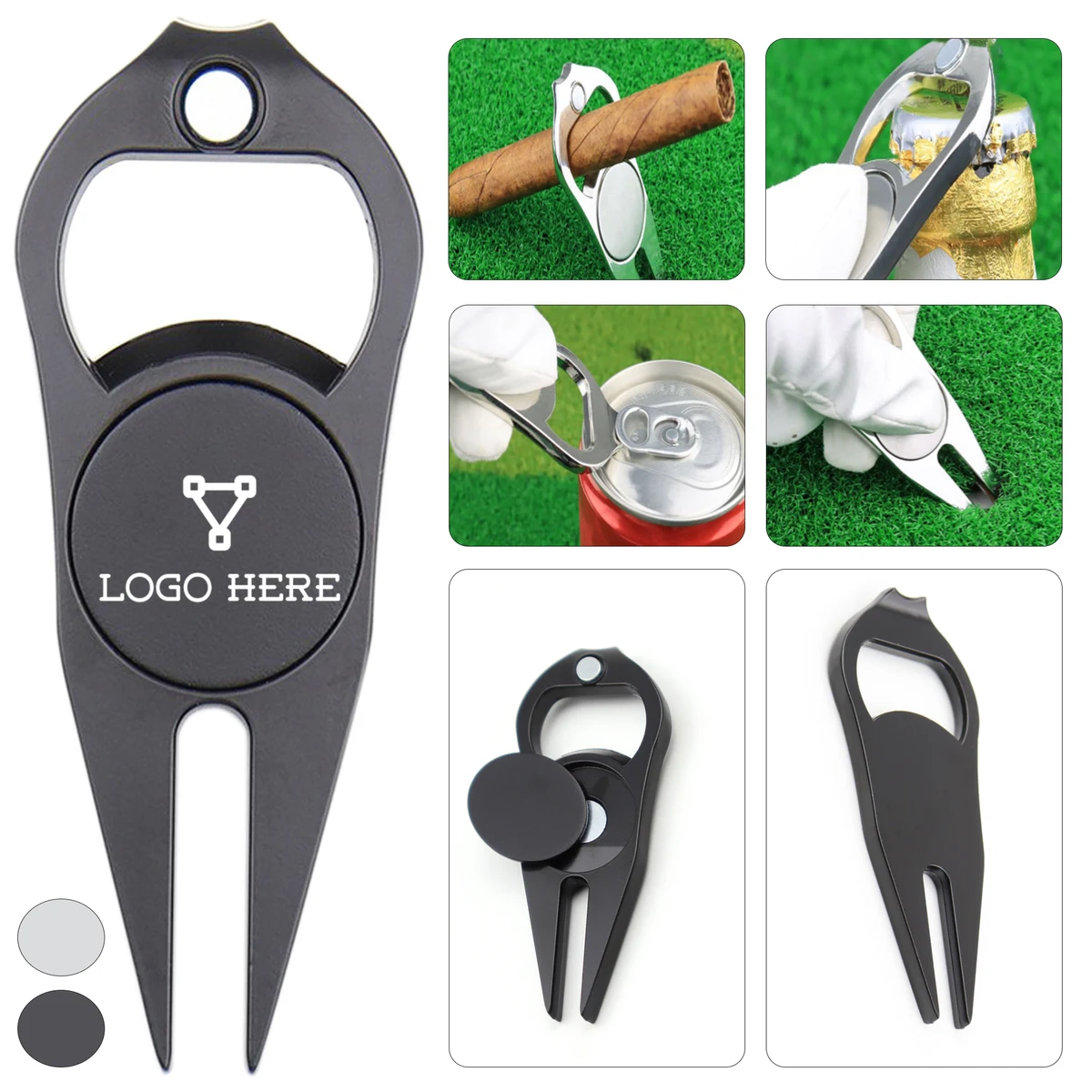 3-in-1 Golf Green Repair Divot Tool 1
