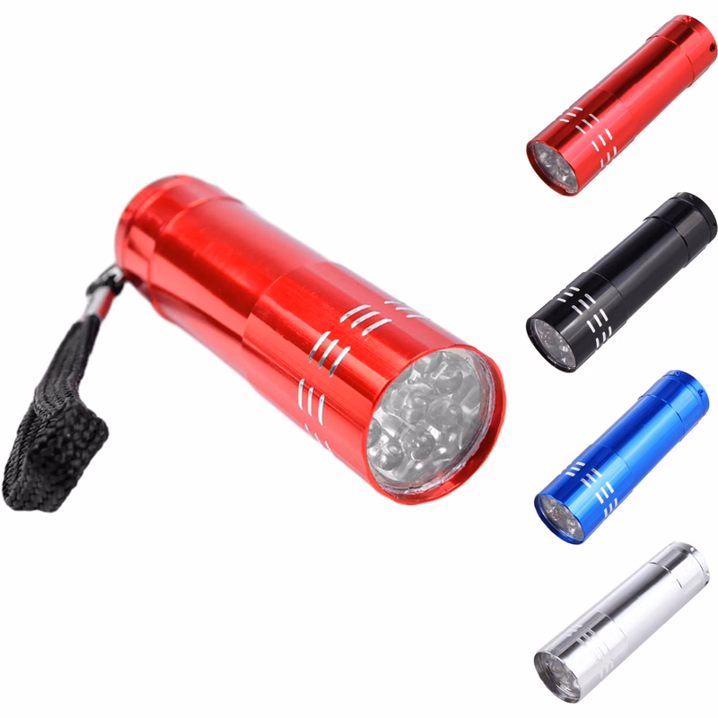 9 Led Aluminum Alloy Outdoor Travel Flashlight