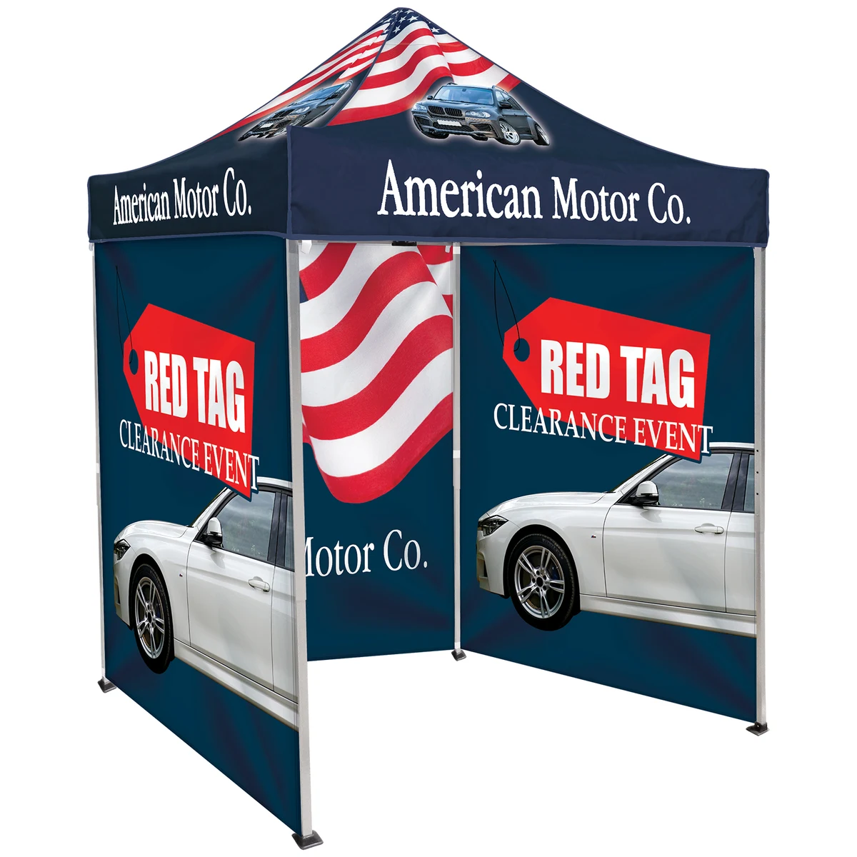 6.5' Square Canopy Tent with 3 Full Double Sided Walls 1