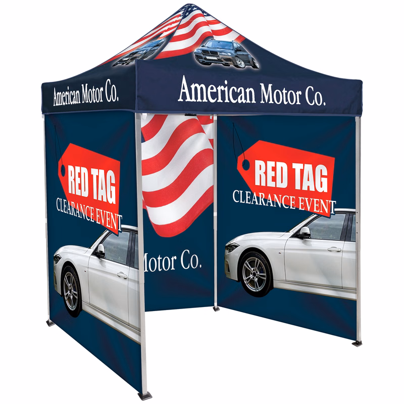 6.5' Square Canopy Tent with 3 Full Double Sided Walls