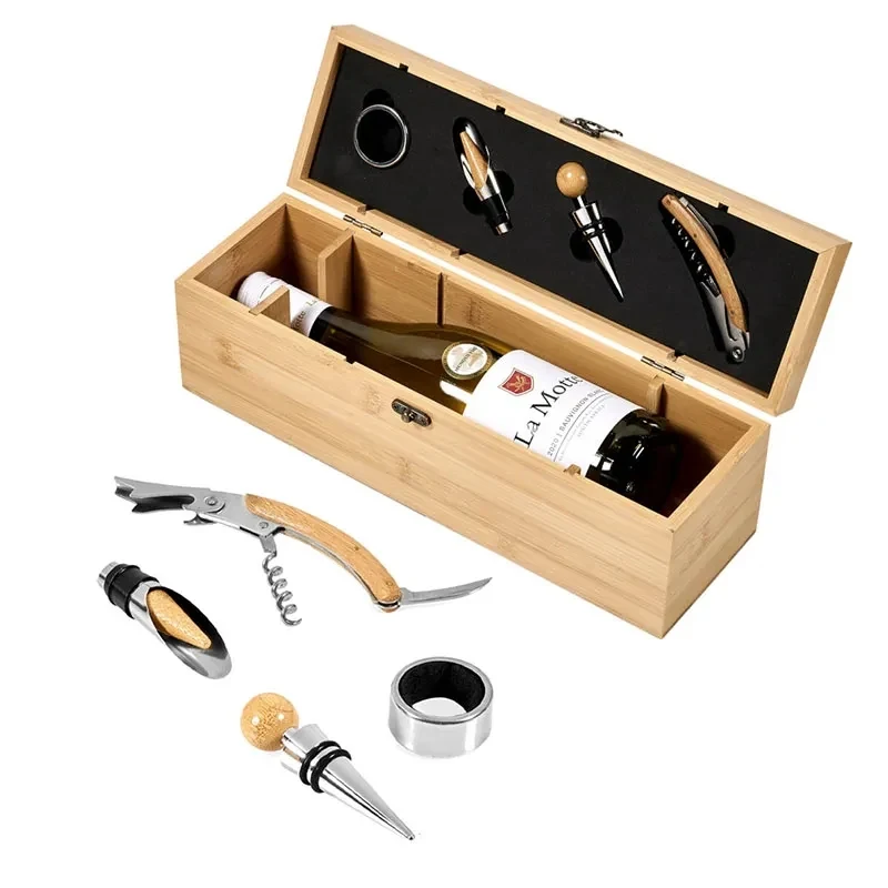 Wine Box With Opener Set 1