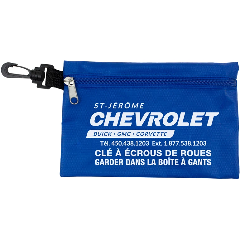 Zipper Pouch w/ Hook (7 1/2"x5") Spot Colour Imprint 1