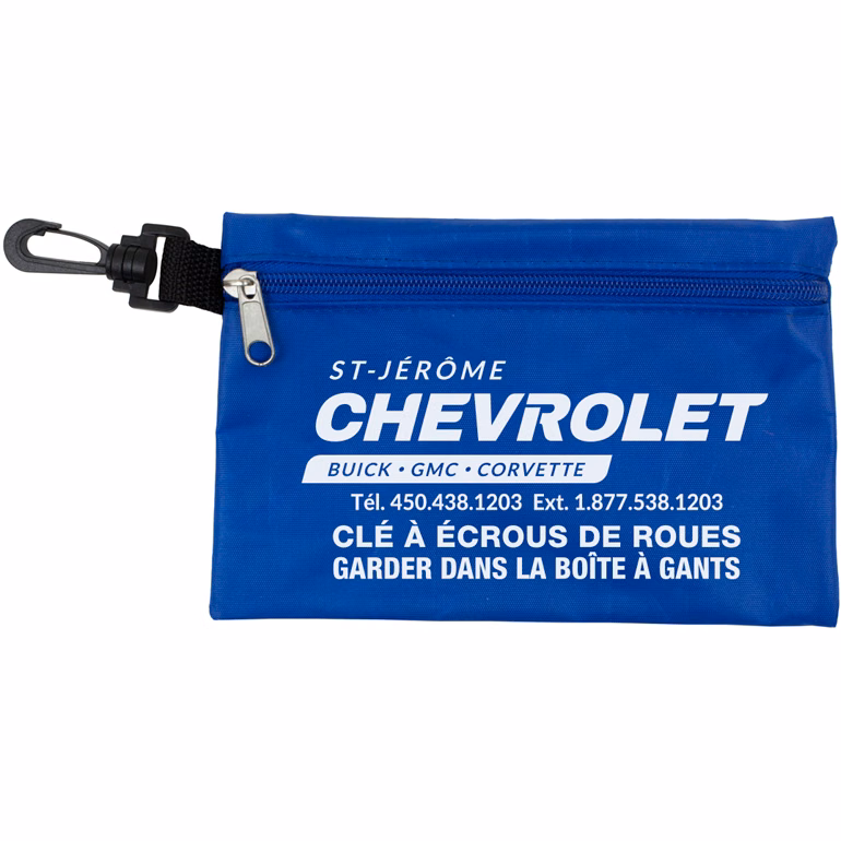 Zipper Pouch w/ Hook (7 1/2"x5") Spot Colour Imprint