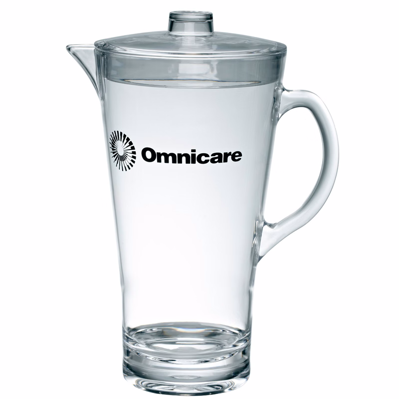 2 Liter Clear Acrylic Plastic Pitcher w/Lid