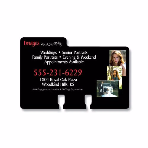 Laminated Plastic Rotary Card - Left Tab (4x2.5625) – 30 pt.