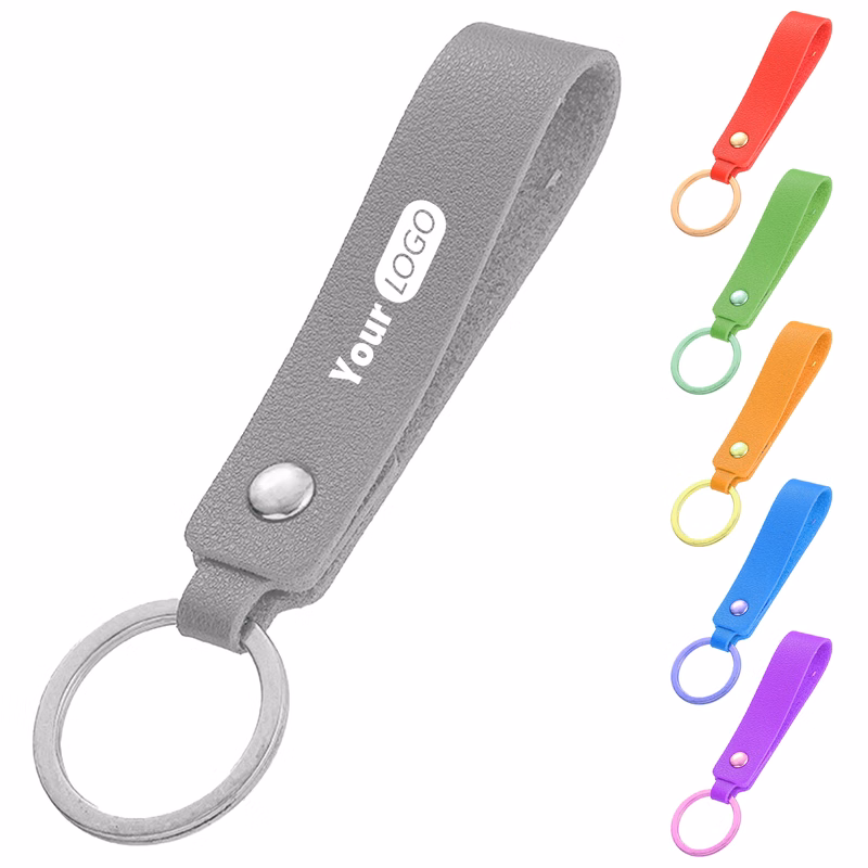 Leather Custom Logo Keychain