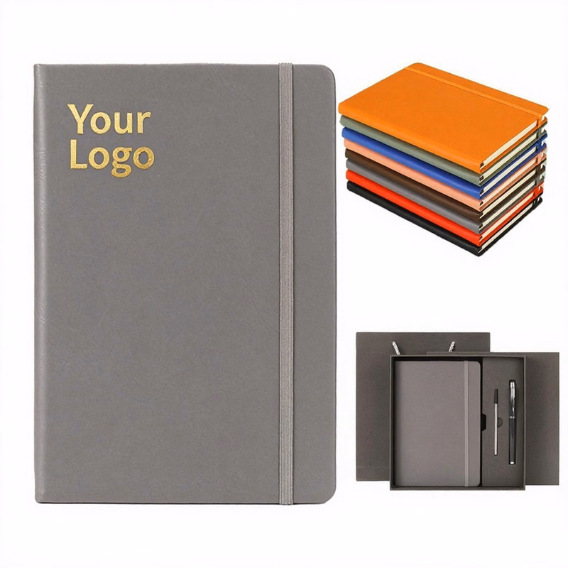 Leather Look Journal With Elastic Band