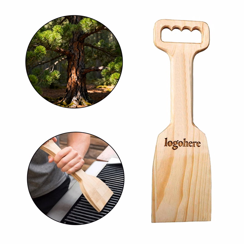 Natural Wood Grill Cleaner Scraper