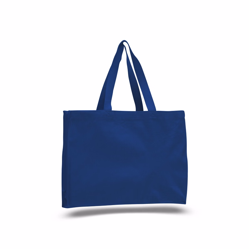 Heavy 12 oz. Cotton Canvas Gusset Tote Bag - Colors