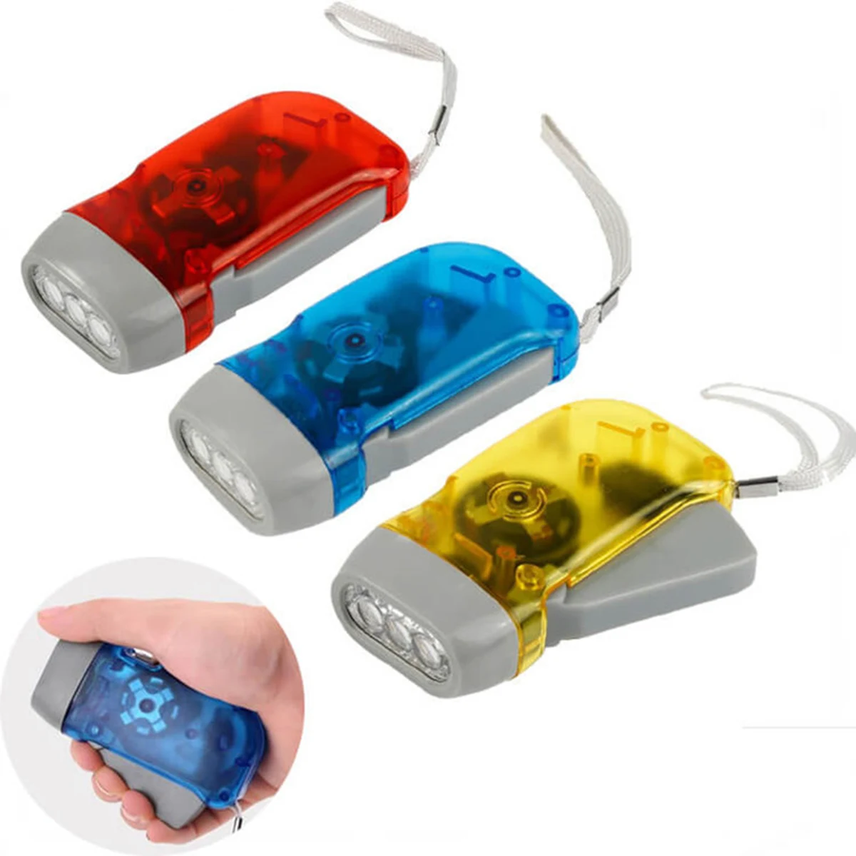Hand Crank Flashlight With Led Bright Light 1