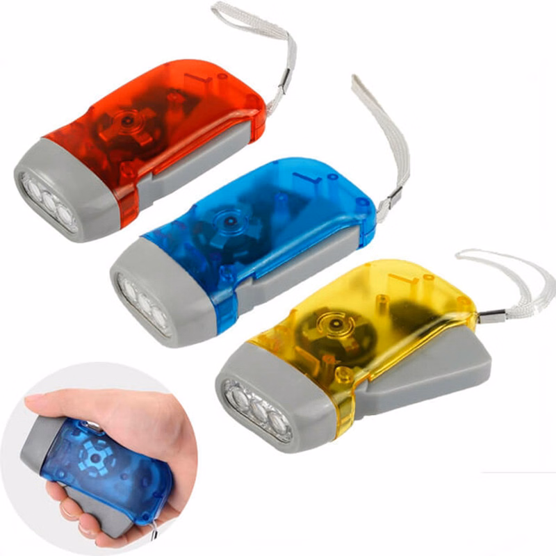 Hand Crank Flashlight With Led Bright Light
