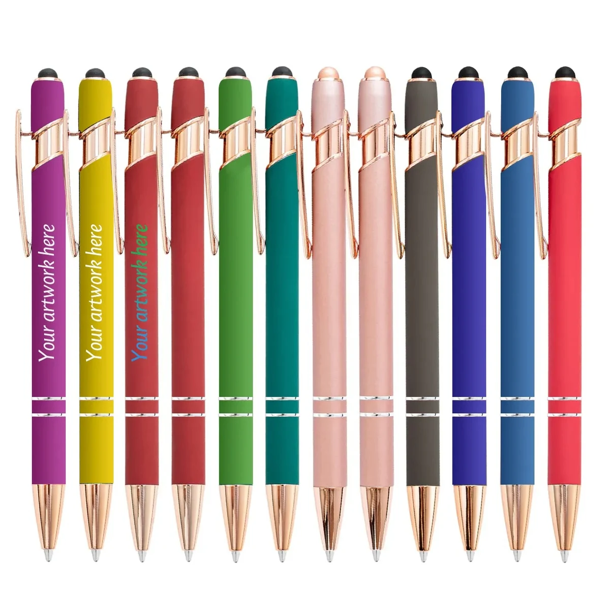 Ellipse Rose Gold Pen with Stylus 1