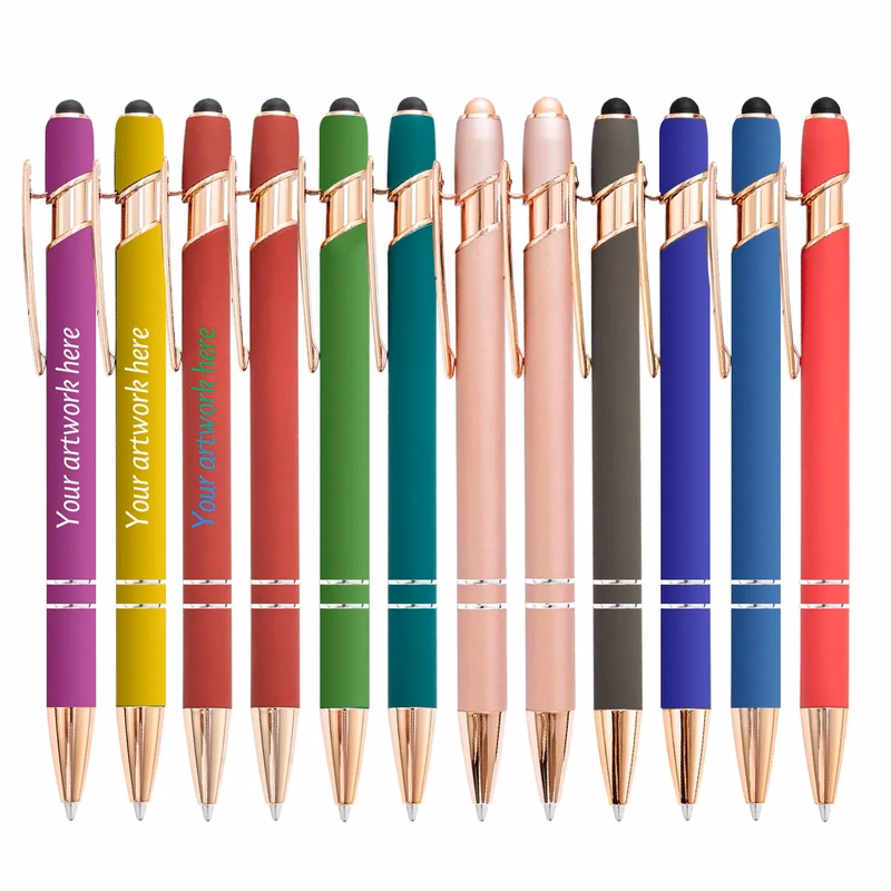 Ellipse Rose Gold Pen with Stylus
