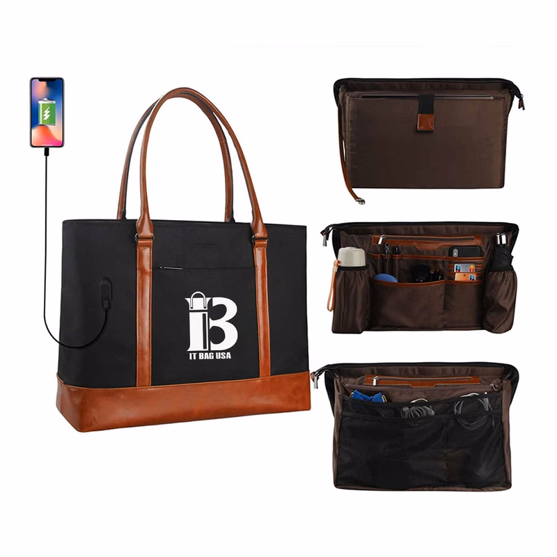 Woman Laptop Tote Bag