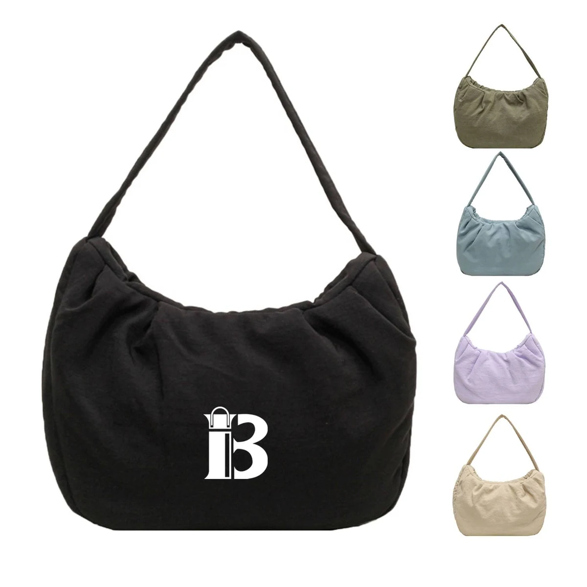 Nylon Wrinkle Candy Underarm Tote Bag 1