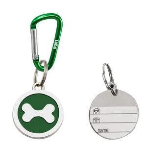 Durable Round Bone Shaped Dog ID Tag 1