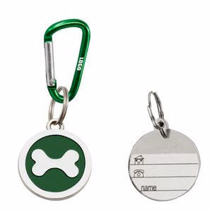 Durable Round Bone Shaped Dog ID Tag