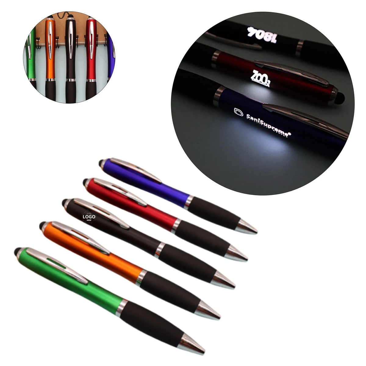Light Up Logo Gourd Shape Touch Pen 1