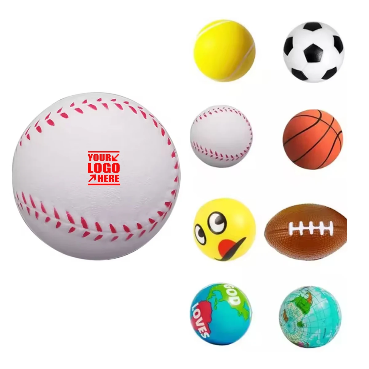 2.5" Pu Stress Ball Anti Stress Balls Fidget Toy 1