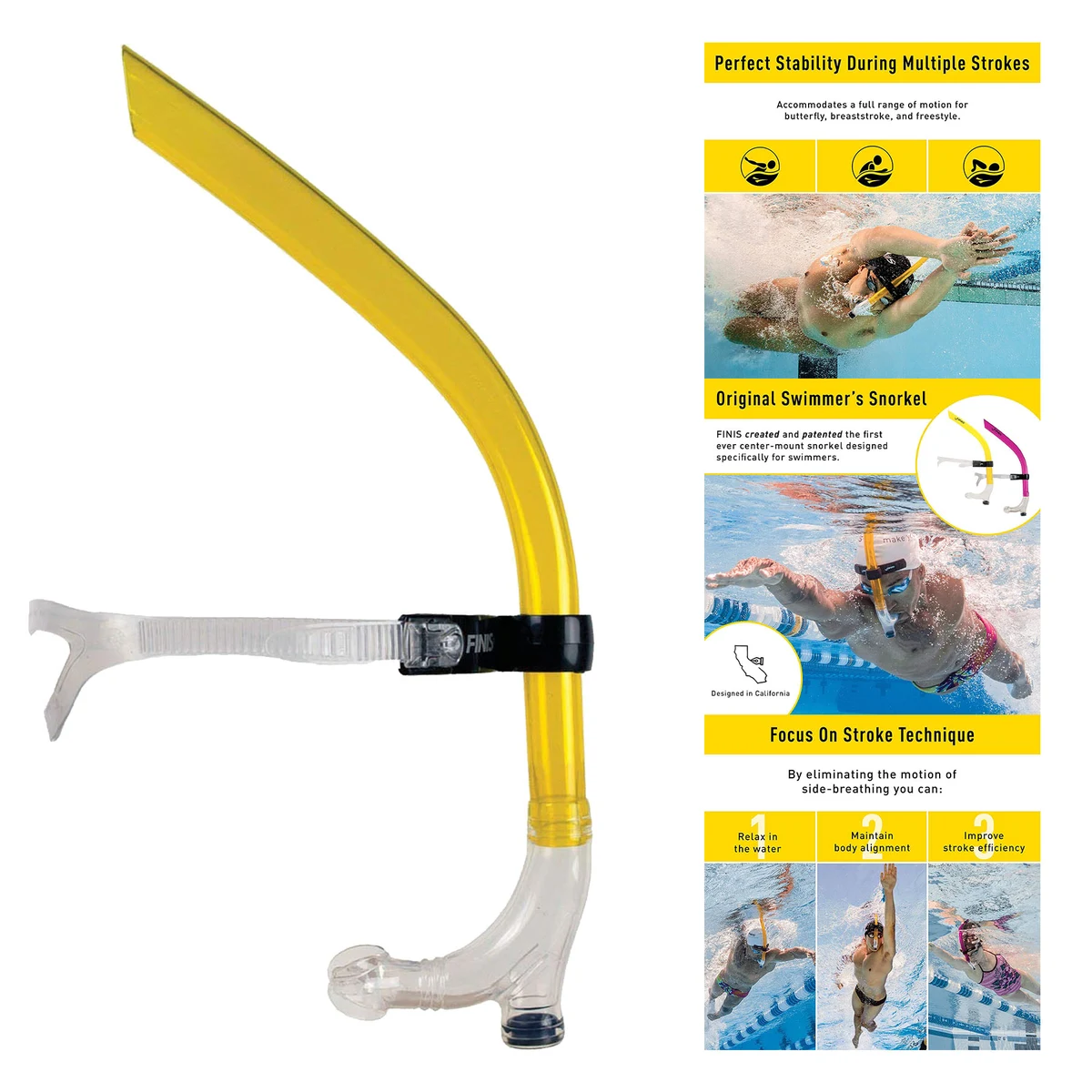 Original Center-Mount Swimmer's Snorkel 1