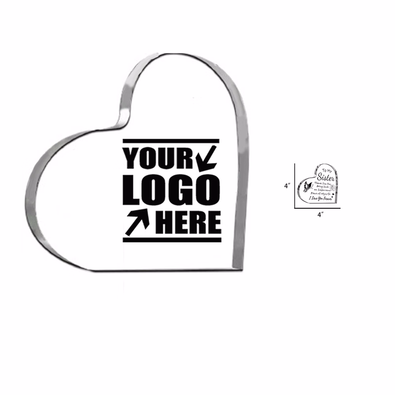 Acrylic Heart Shape Clear Display