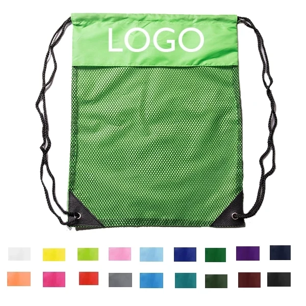 Polyester Mesh Drawstring Backpack 1