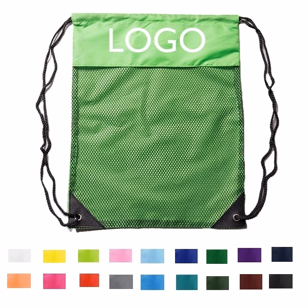 Polyester Mesh Drawstring Backpack