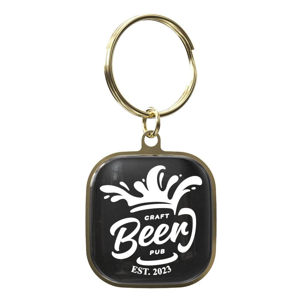 Vibraprint® Bright Gold Keytag (1-3/8") 1