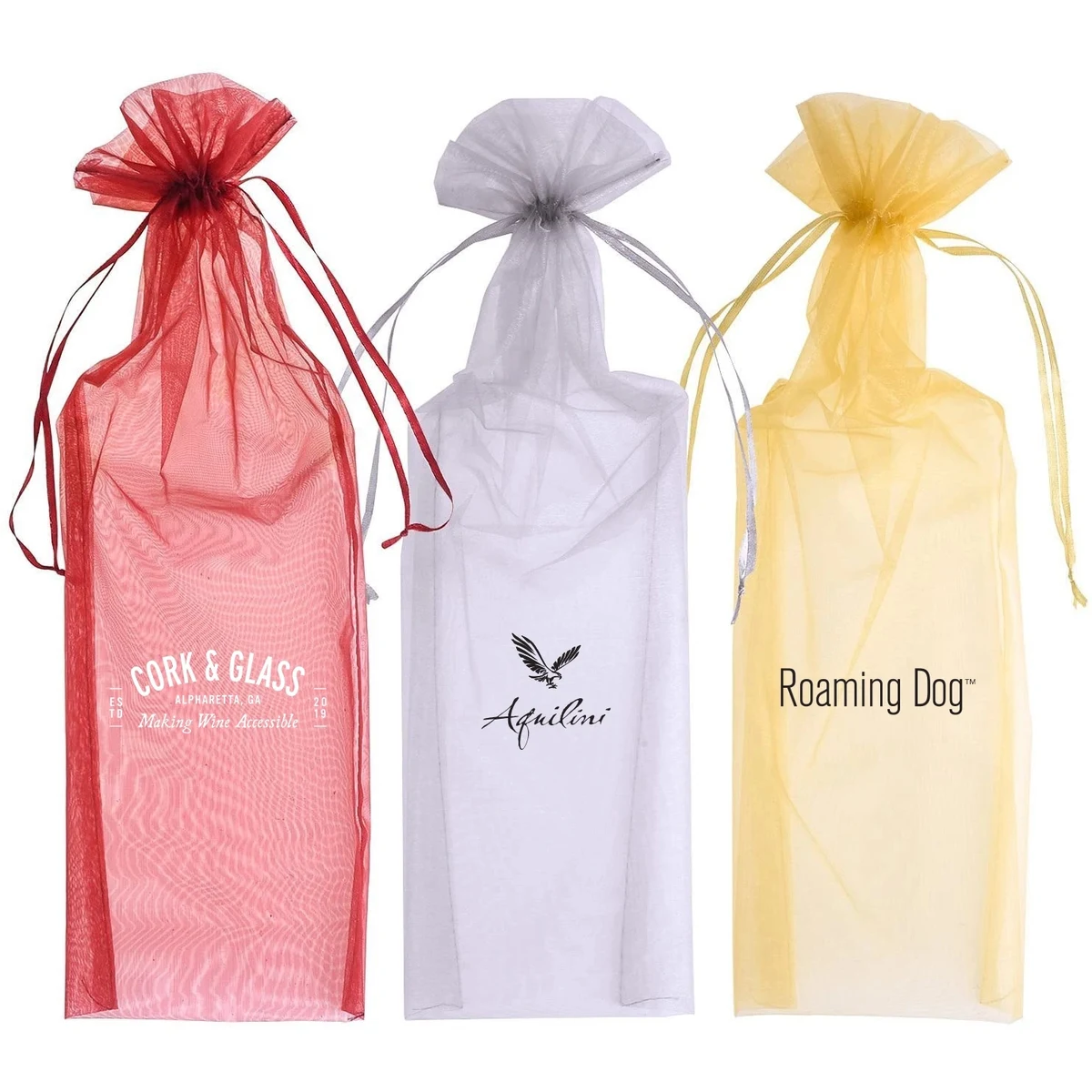 Organza 1-Bottle Wine Bag (With Draw-String) 1
