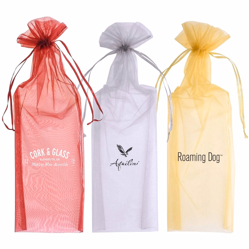Organza 1-Bottle Wine Bag (With Draw-String)