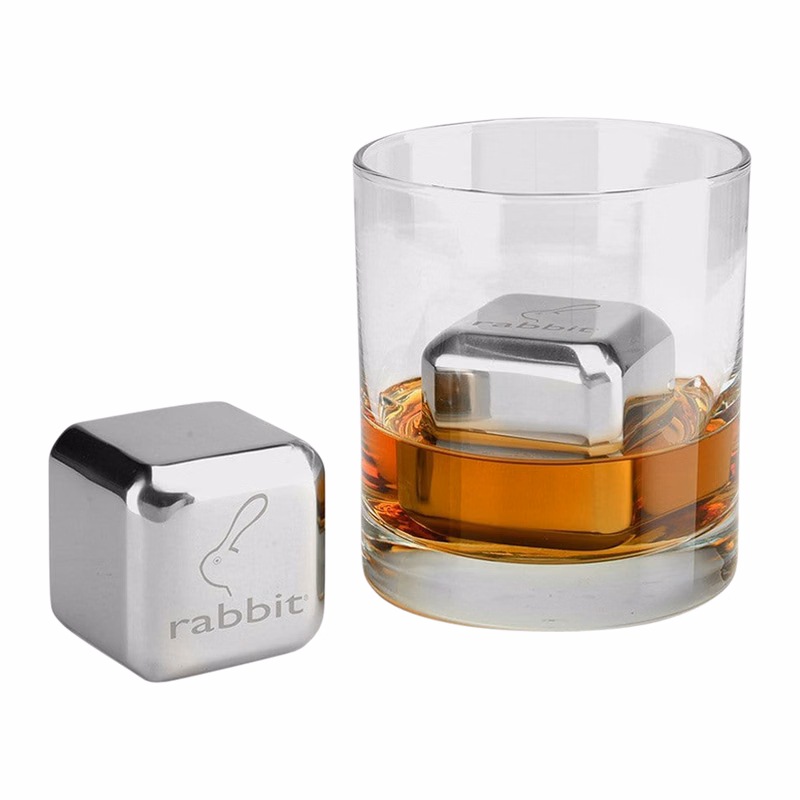 Jumbo Stainless Steel Ice Cubes (Set of 2)