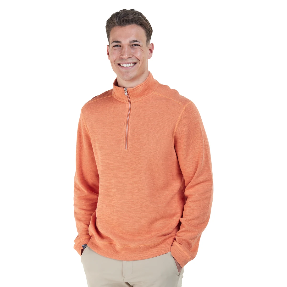 Storm Creek Men's Shoreliner Cotton/Bamboo Blend Quarter Zip, custom hoodie or sweatshirt with logo imprint 1