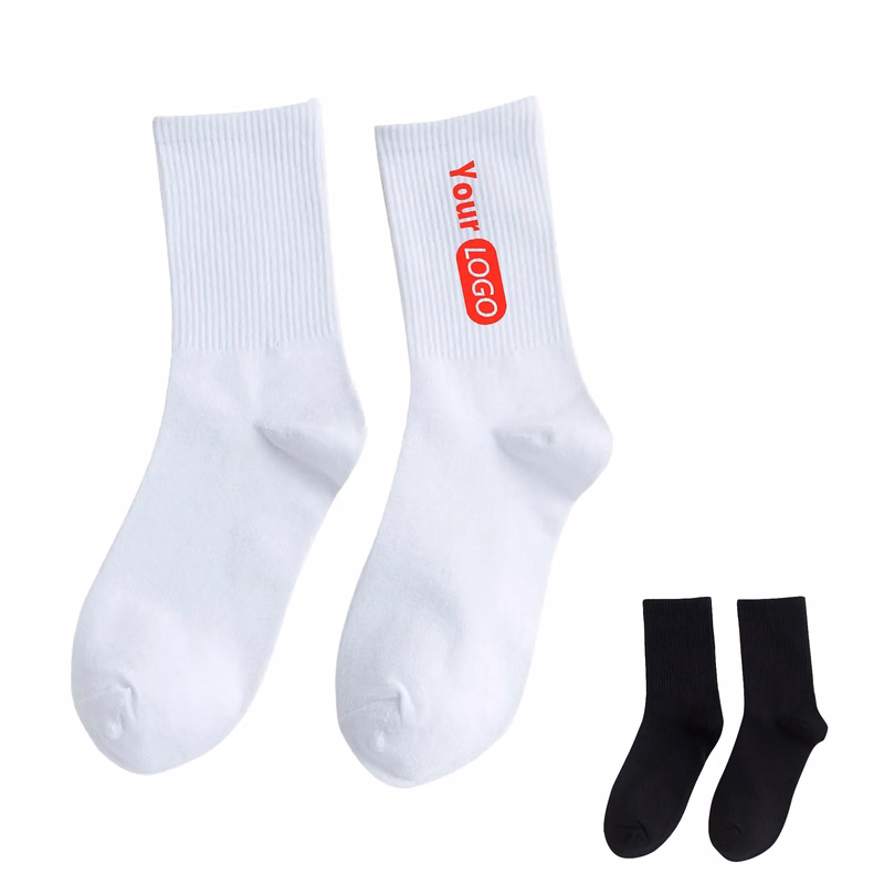 Athletic Jacquard Cotton Crew Socks