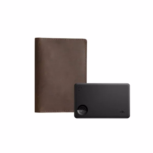 New Tile Slim with Full Grain Leather Passport Wallet