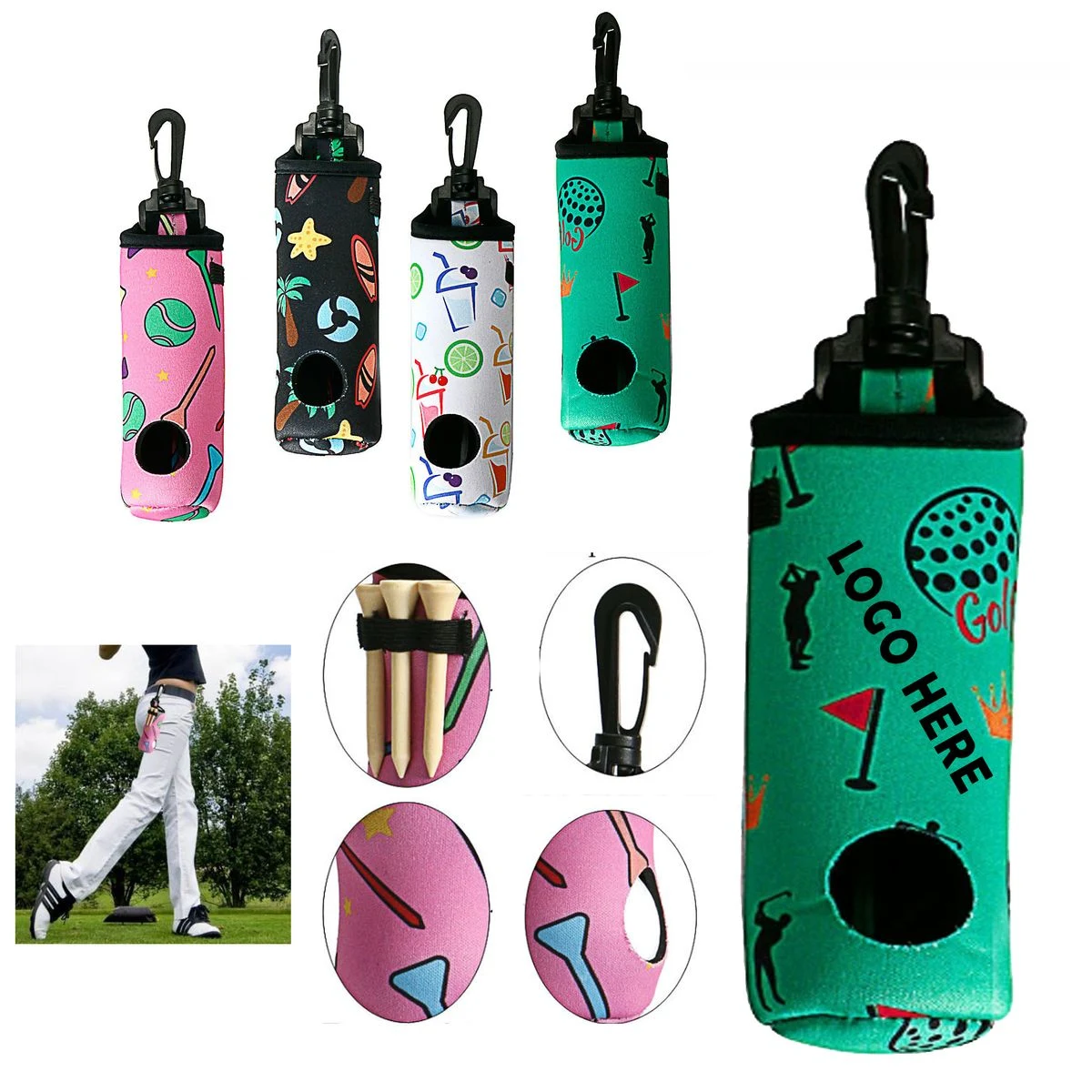 Durable Golf Waist Ball Bag For Promotional Gifts With Custom Logo 1
