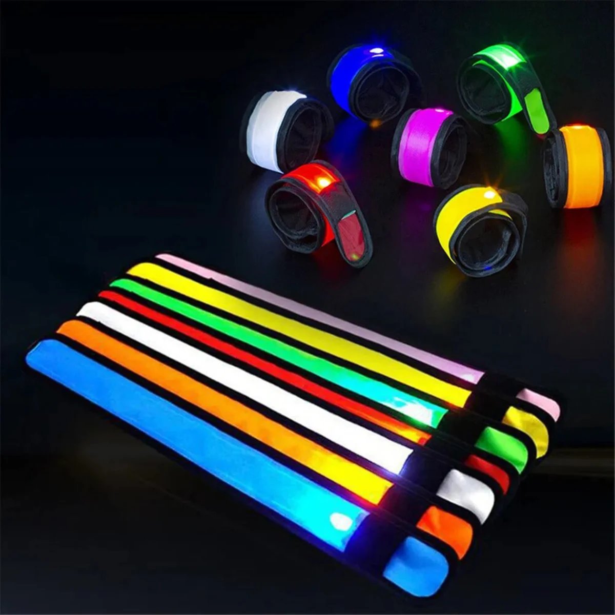 LED Light Up Slap Bracelet Arm Band 1