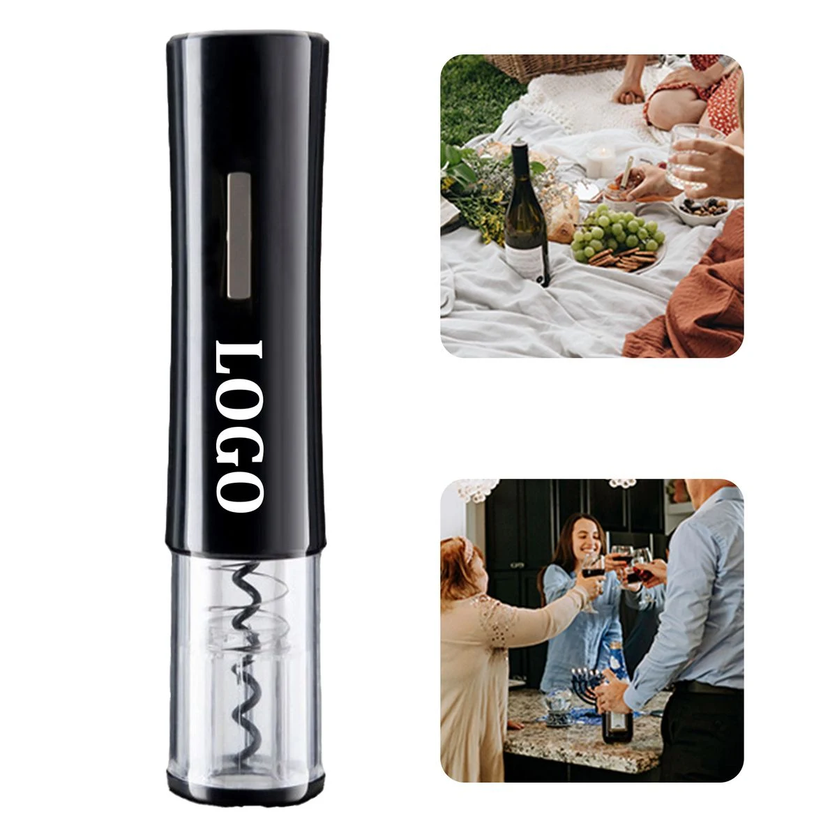 Automatic Electric Wine Bottle Corkscrew Opener with Foil Cutter 1