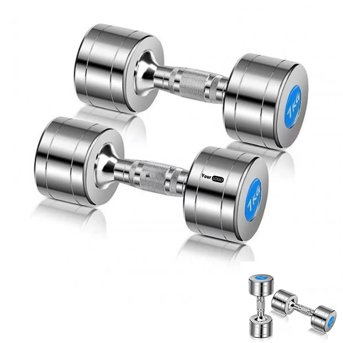 Stainless Steel Barbell Body Building Dumbbells 1
