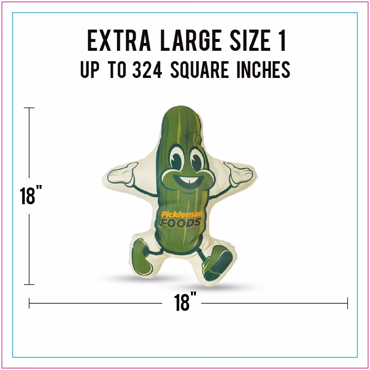 X-Large Size 1 Full Color Life-Like Pillow (Up to 324 square inches)