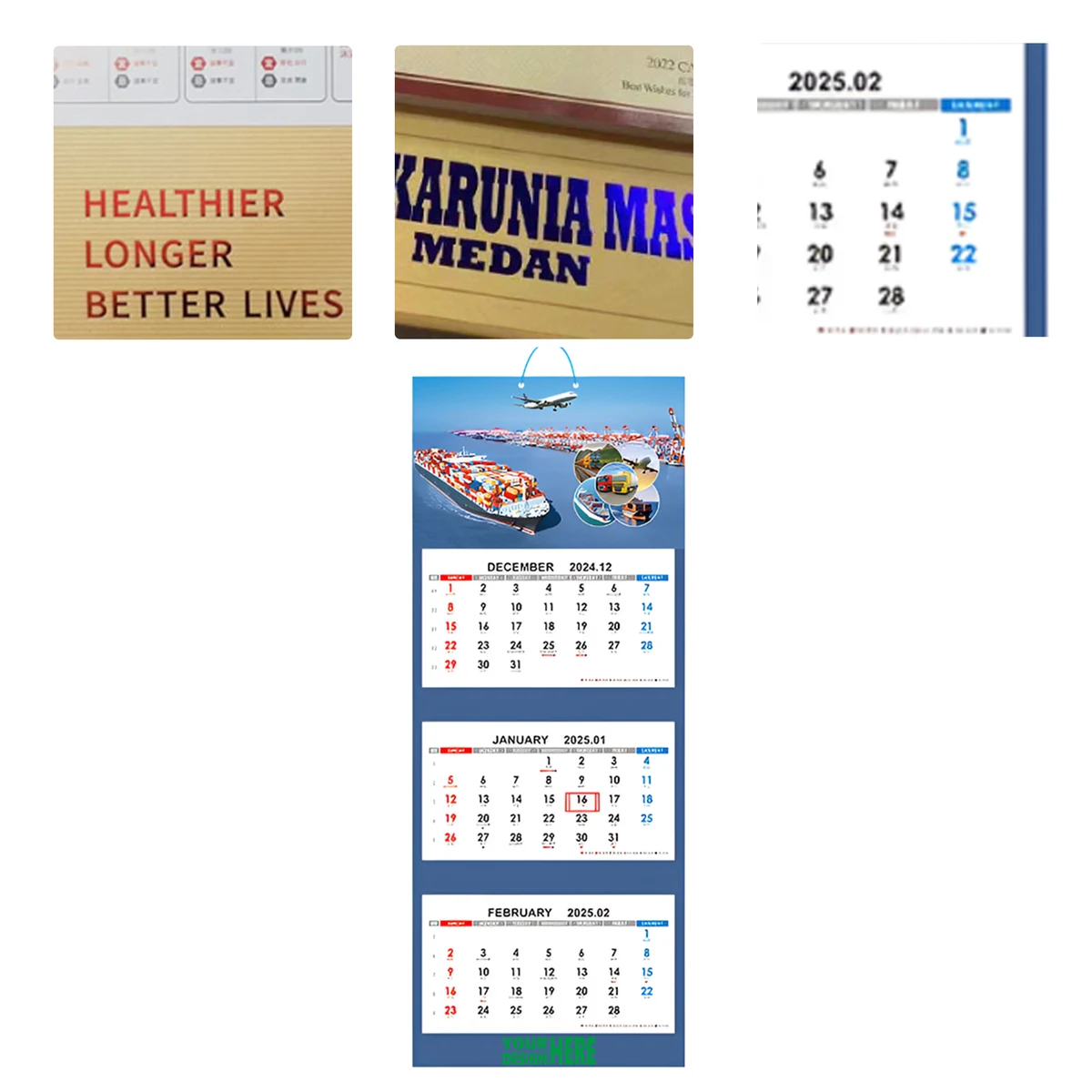 MOQ50 Personalized 2025 Wall Calendar with Custom Design 1