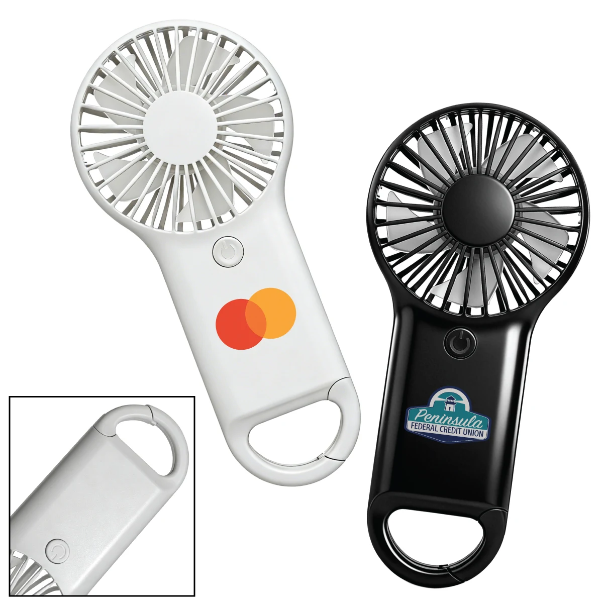 Handheld Portable Carabiner Fan w/Batteries 1